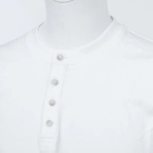 Camiseta Henley de Algodón para Hombre