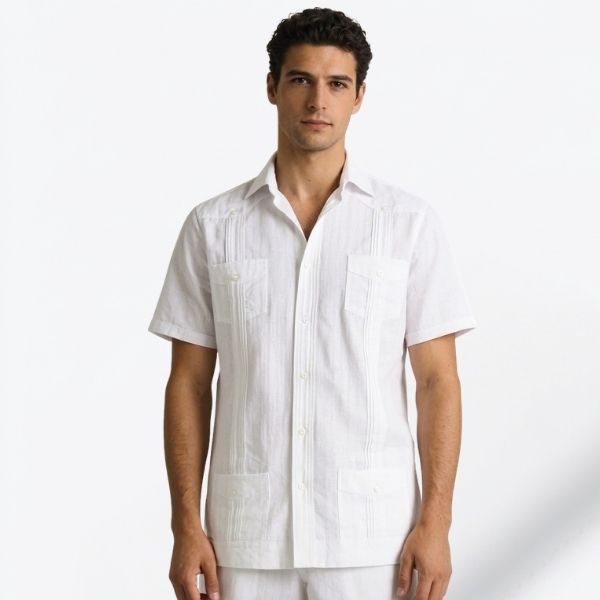 Guayabera de Seersucker para Hombre - Imagen 2